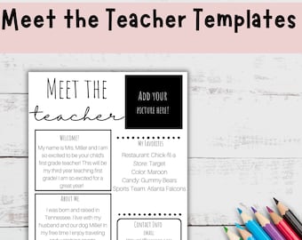 Modèle modifiable de présentation de l'enseignant pour la rentrée sur Canva