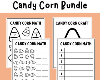 Halloween Candy Corn Math and Counting Activities for Kindergarten and Preschool