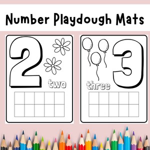 Number Playdough Mats