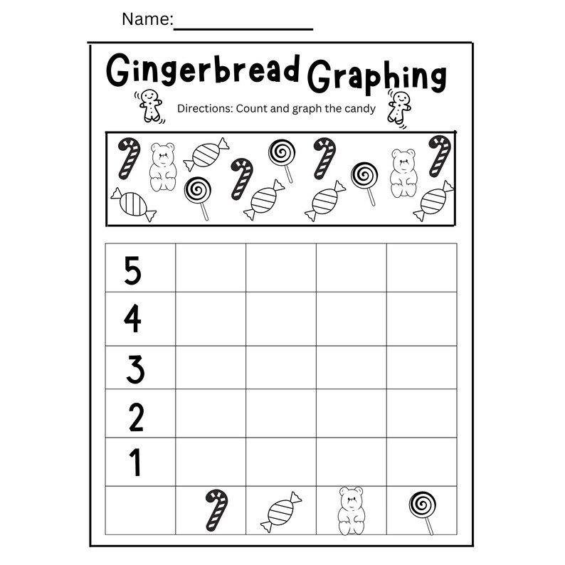 Gingerbread Math Bundle, Prek Worksheets, Kindergarten Worksheets