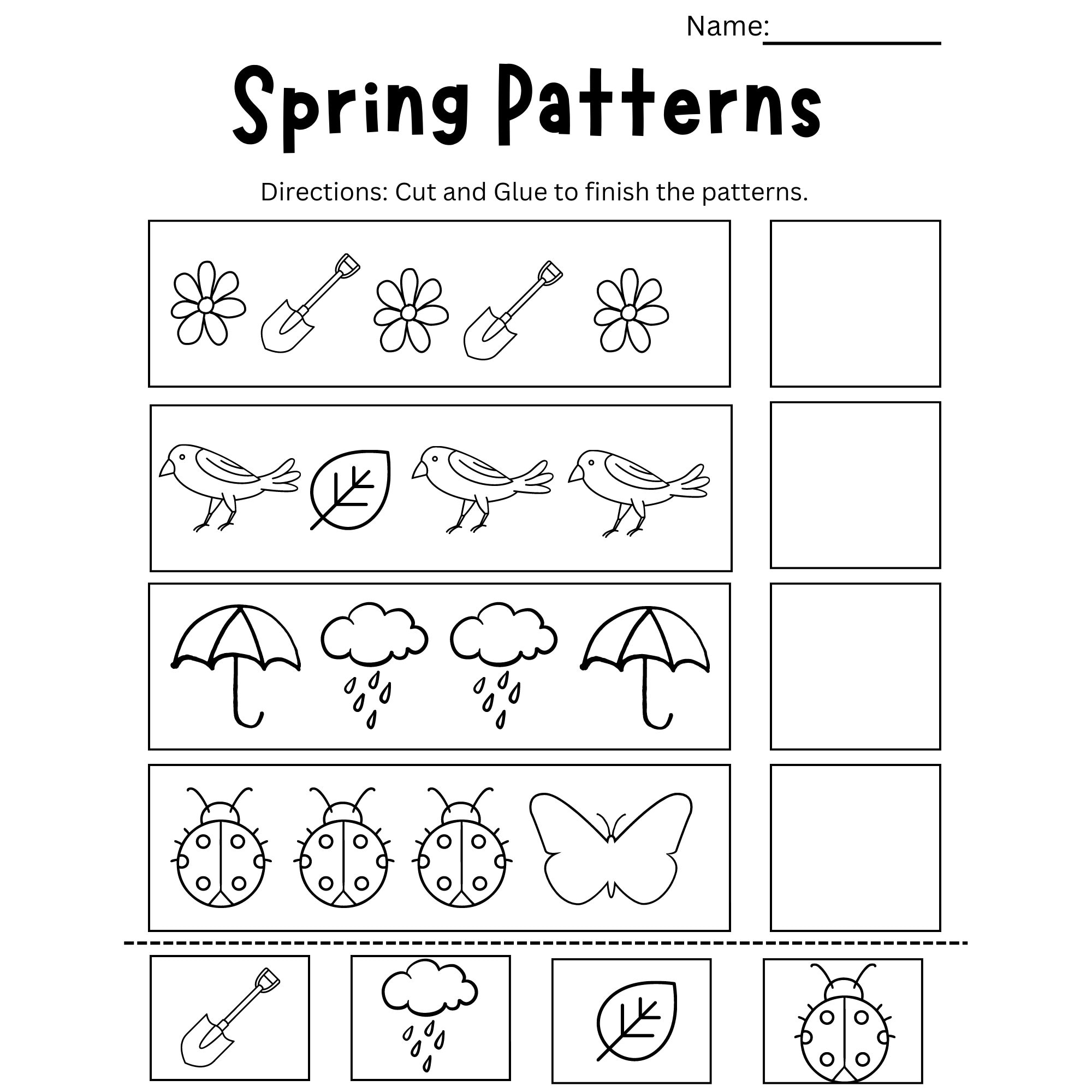 Spring Math Bundle Preschool Kindergarten Curriculum Worksheets ...