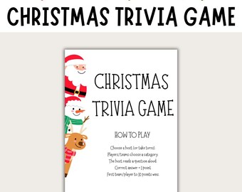 Jeu-questionnaire de Noël • Activité festive pour les fêtes (téléchargement instantané)