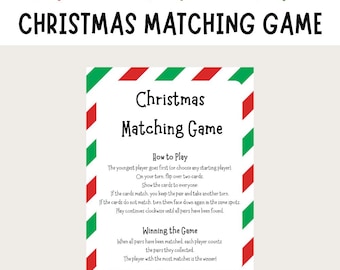 Jeu d'associations de Noël imprimable • Activité des Fêtes (téléchargement instantané)