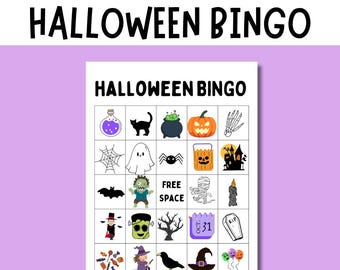 Bingo d'Halloween à imprimer : un jeu de société effrayant pour tous les âges | Téléchargement instantané PDF