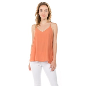 Racerback V-neck Cami Top