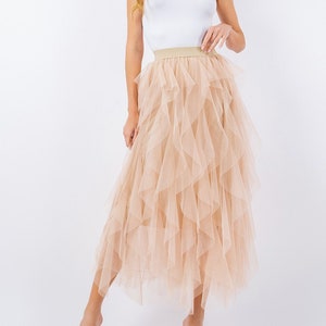 Asymmetrical tulle skirt pattern clearance