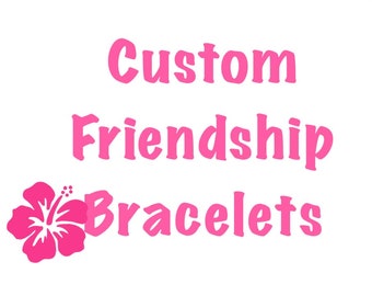 Custom Personalized Alpha Friendship Bracelet Wallhanging Keychain