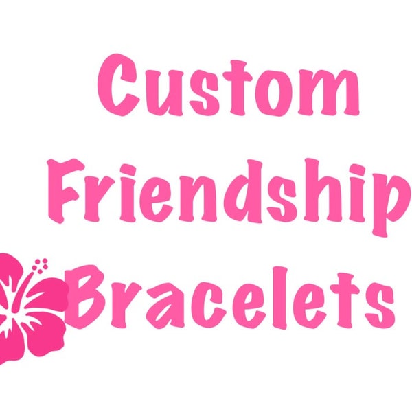 Custom Personalized Alpha Friendship Bracelet Wallhanging Keychain