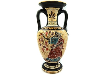 Classic Ceramic Vase Amphora Greek God Dionysos Roman Mythology Greek Art Gallery shop