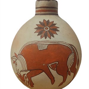 Ceramic Jug, Ancient Cyprus Bull, Minoan, Greek Art Gallery Shop 17 cm