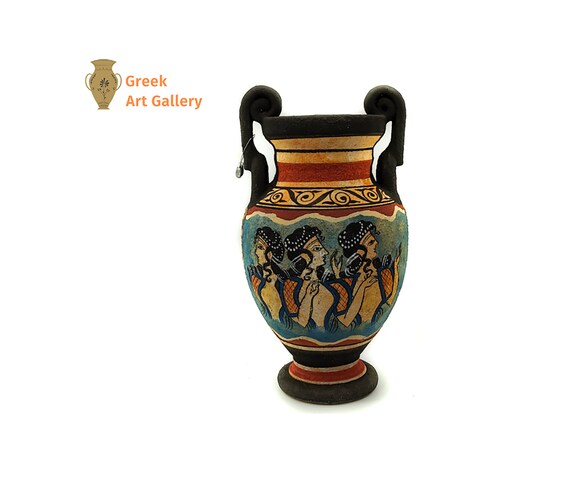 Ancient Greek Minoan Art, Ladies in Blue, Starfish, Greek Ceramics, Knossos fresco, Knossos Art