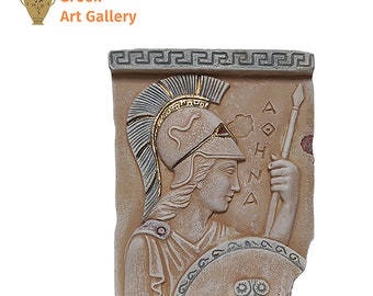 Athena Minerva Greek Goddess, Wall Hanging, Greek Souvenir, Home Decor, Greek Art Gallery Shop 24 cm
