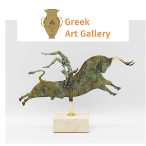 Tavrokathapsia Brass, Minoan Athlete Figure, Minoan Art, Crete Greece Knossos Palace