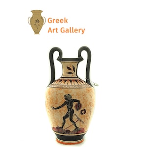 Ceramic Ancient Game, Ancient Athlete Discus, Ancient Greek Amphora, Greek Art Gallery Shop 25 cm 9.84 in