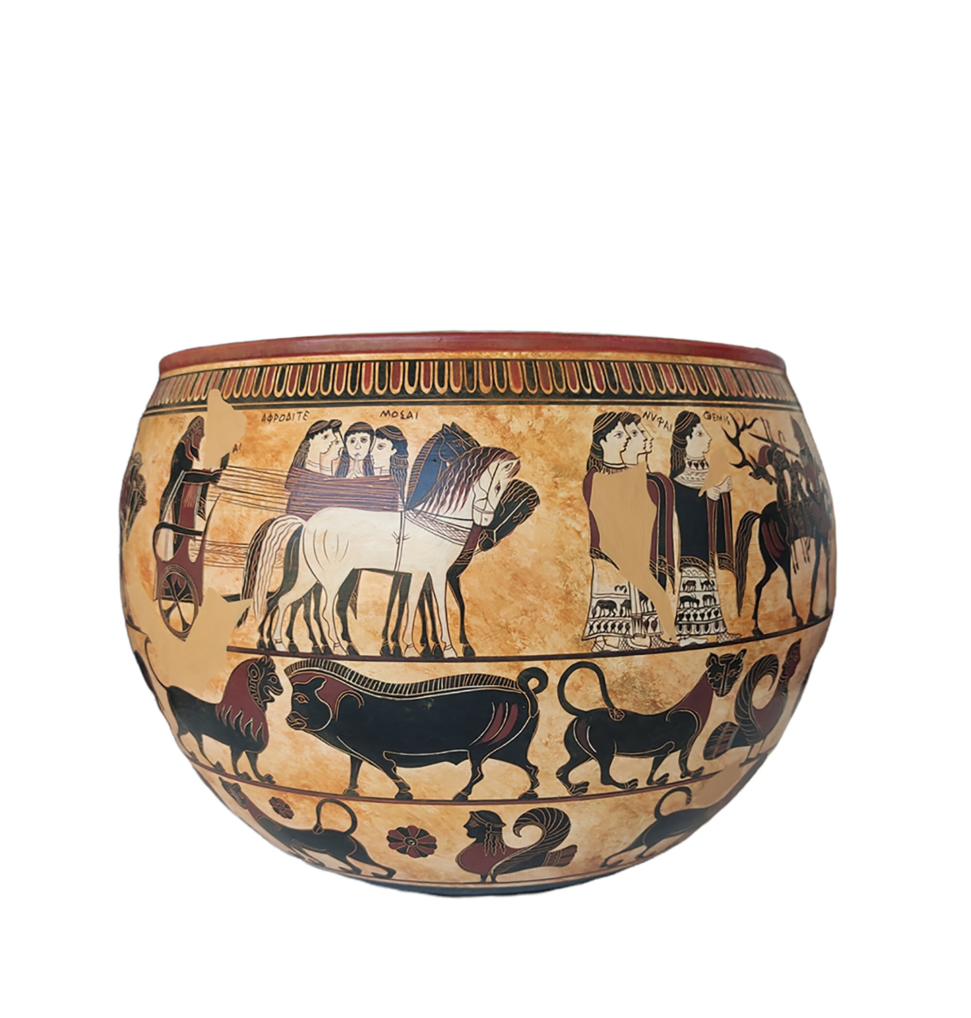 Sophilos Black Figure, Ancient Vase Dinos, Ancient Ceramic