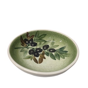 Olive Keramik Servierplatte, Farbe von Hand, handgemacht, griechische Kunstgalerie Shop