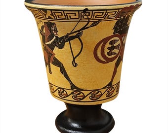Copa de cerámica de Pitágoras, Heracles luchando contra el Gyrione, Mitología griega, Tienda de galería de arte griego