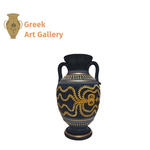 Greek Minoan Art Pottery Amphora Vase With Octopus Ancient Greek Minoan Art Pottery Amphora Vase With Octopus Ancient