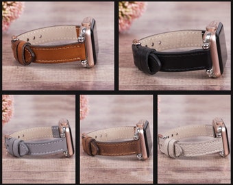 Slim Leather Apple Watch Strap, Apple Watch Ultra, SE, 8, 7, 6, 5, 4, 3, 2, 1 Band, Apple Watch 49mm 45mm 44mm 42mm 41mm 40mm 38mm Bracelet