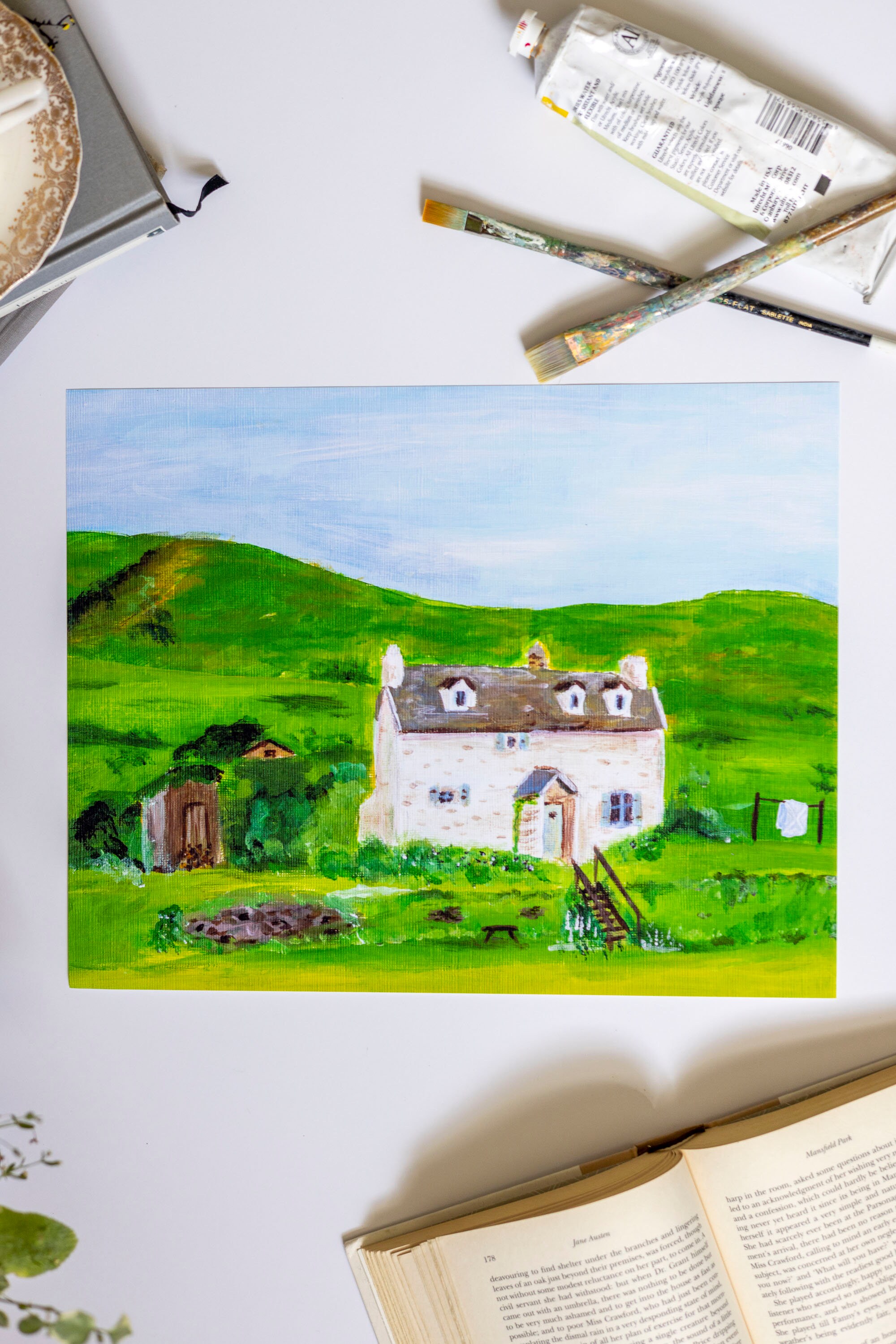 Sense and Sensibility's Barton Cottage Print Original Painting Print