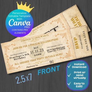 Magical Train Ticket TEMPLATE