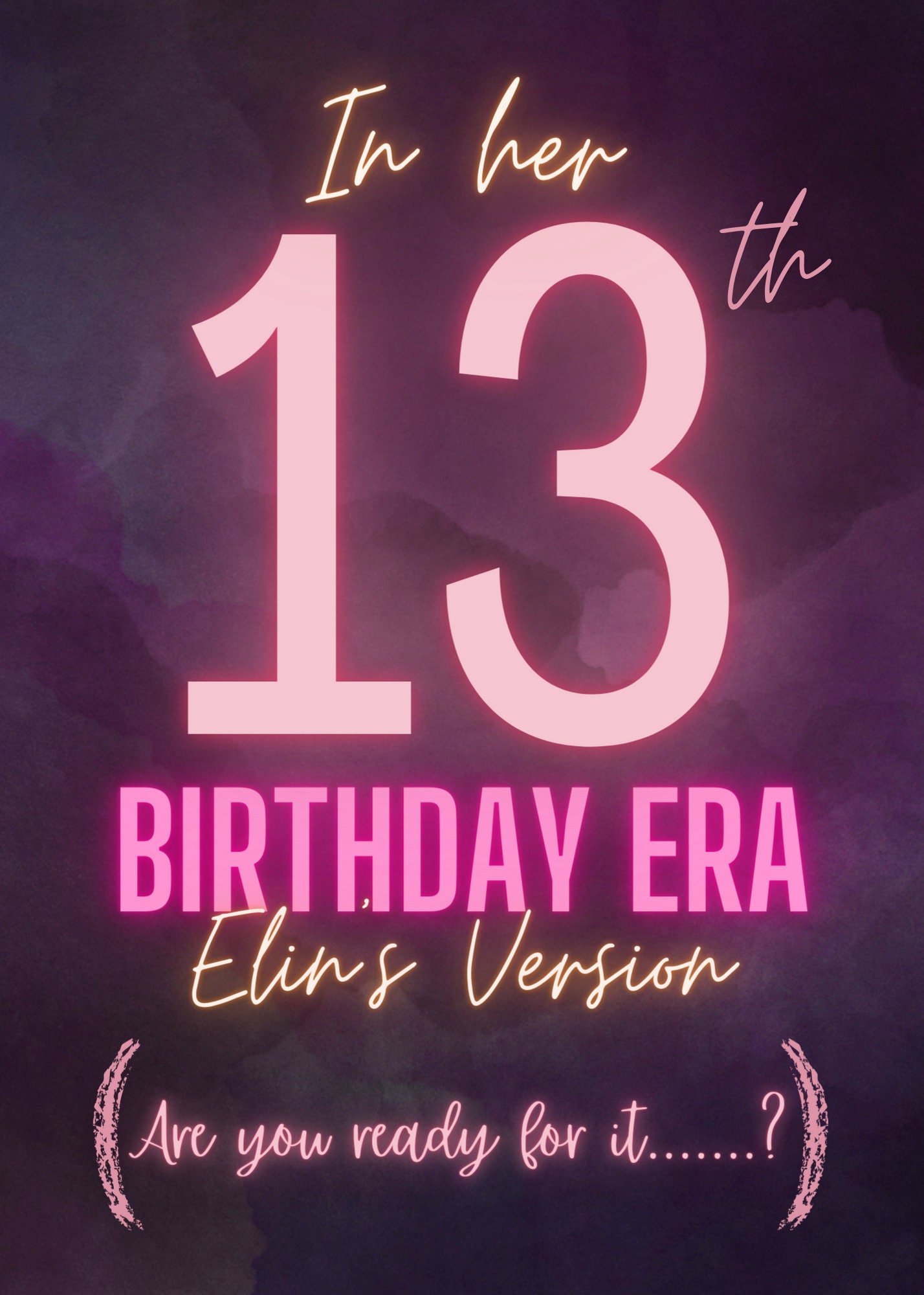 Taylor Swift Birthday Era Invitation TEMPLATE Etsy