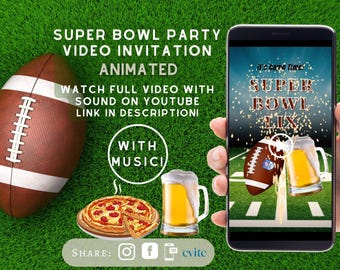 Super Bowl Party Video Invitation