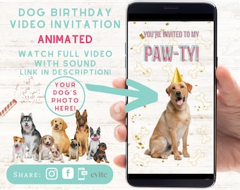 Dog Birthday Video Invitation