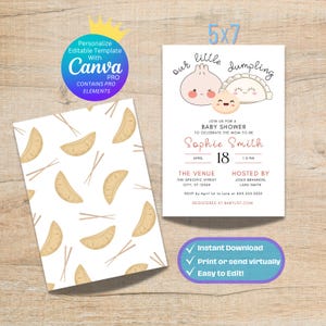 Bewerkbare uitnodiging voor babyshower voor kleine knoedels, uitnodiging voor babyshower voor kleine knoedels, uitnodiging voor babyshower voor knoedels, sjabloon