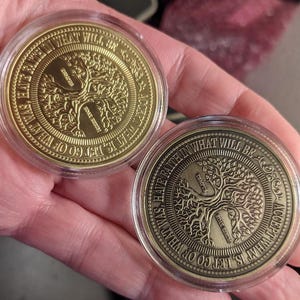 Tree of Life &quot;Tempus Edax Rerum&quot; Challenge Coin Collector Coin (Gold or Bronze Color)