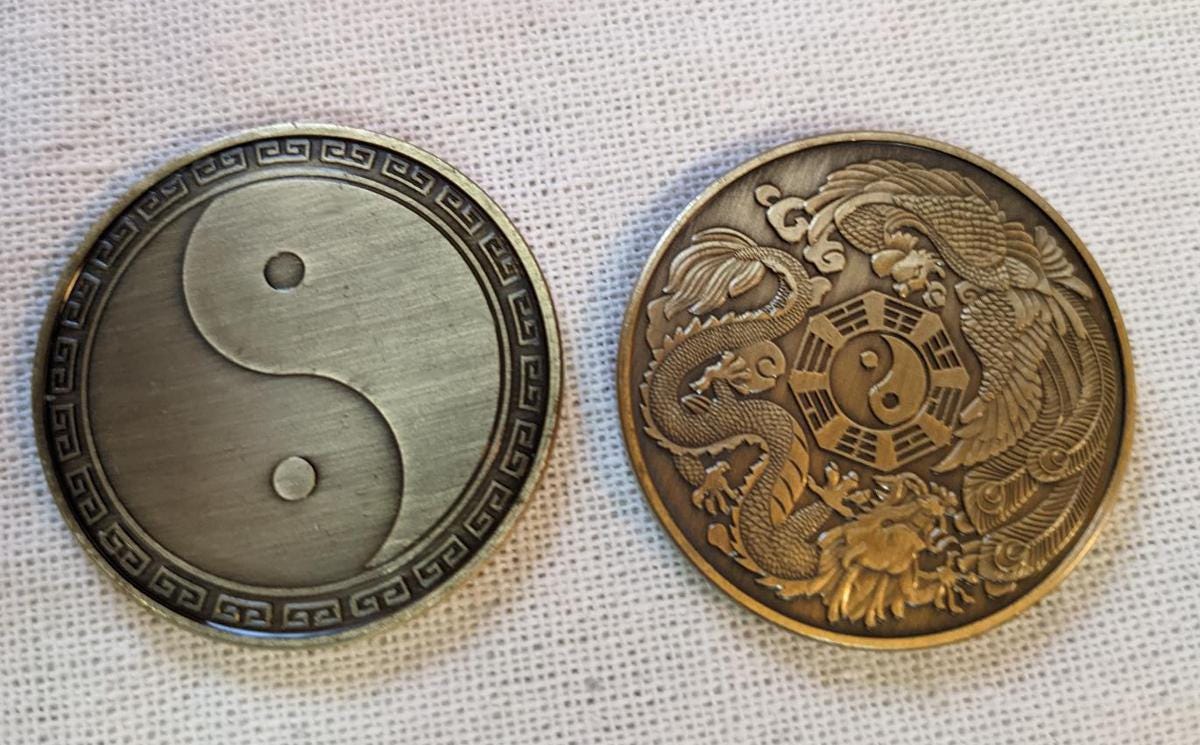 Yin Yang Tai Chi Challenge Coin Phoenix Dragon - Etsy