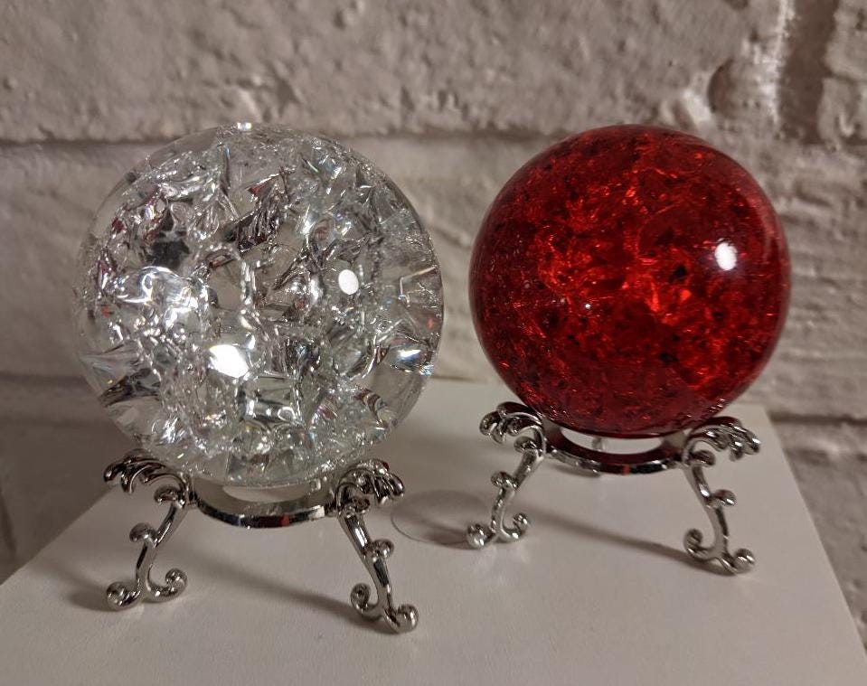 Red Glass Orb - Etsy