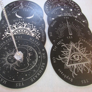 Pendulum Board (6-in) + Crystal Pendulum (Pick 1 of Each)