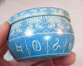 Zodiac Tin Jar (2.5 oz): Turquoise/Teal