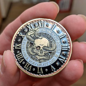 Pièce Memento Mori / Memento Vivere (3,8 cm) : Classique ou Noir et Blanc Black/White