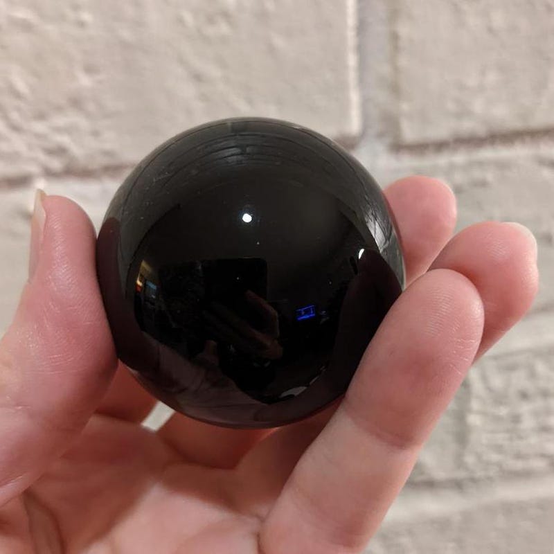 Obsidian Sphere - Etsy