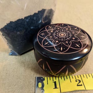 Black Altar Jar and 2 oz Witches Black Salt