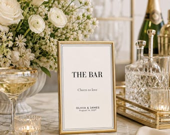 Editable Wedding Table Numbers & Signs, Timeless Editorial Canva Template (Digital Download)