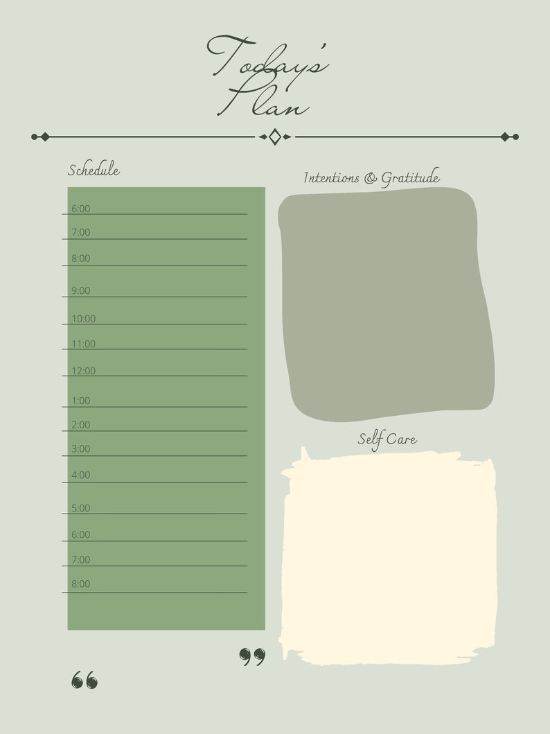 One With the Trees Daily Planner - Etsy