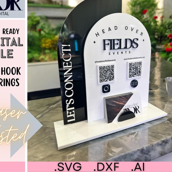 SVG Three QR Code Business Sign Mixer Cut File, Digital Download ...