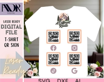 Digital Download Shirt Design QR Sign SVG