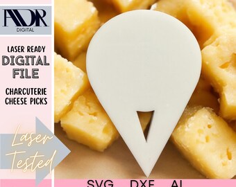 SVG Cheese Pick, Tooth Pick or Label for Charcuterie Business, Laser Cut File, Digital Download