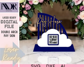 QR Code Pay Sign SVG | Digital Download