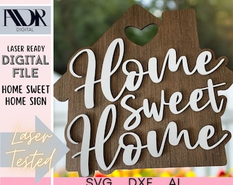 SVG Door Hanger Sign Wood or Acrylic, Digital Download, Template, Laser Cutter, Laser Engrave, QR Code Sign