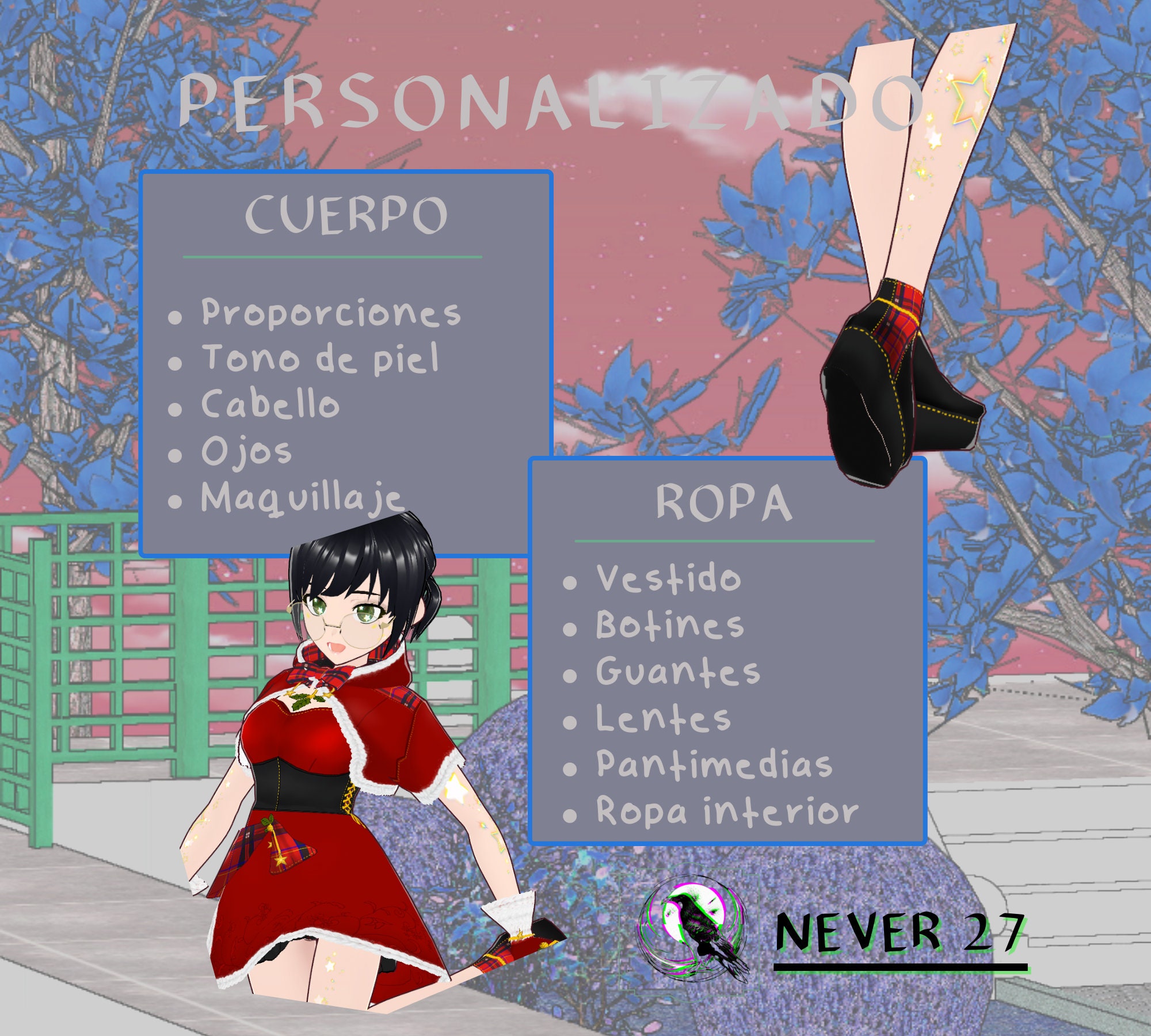 Original Custom 3D Vrm Model LAUREL - Etsy