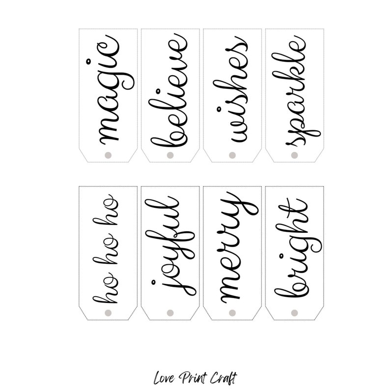 Christmas Gift Tags Printable Digital Download, Gold Gift Tags, DIY ...