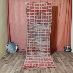 Boujaad runner rug 94x273 cm, Moroccan entryway runner rug, Vintage berber runner rug, Decor For Home