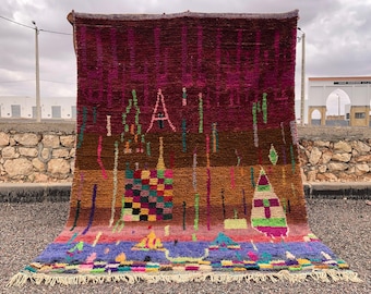 Handmade Wool Moroccan Rug: Berber Beni Ourain Style