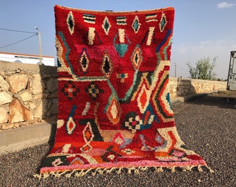 Custom moroccan berber rug for living room - Handmade Wool Carpet - Abstract Rug- area rugs