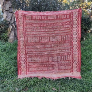 103x90 cm Vintage Moroccan Art&quot;Atlas Mountain Tufted Kilim vintage